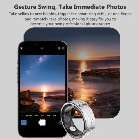 Smart Ring for Men Women, Heart Rate and Blood Oxygen Monitor, IP68 & 5ATM Waterproof, Multi-sport Mode - Image 5