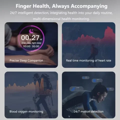 Smart Ring for Men Women, Heart Rate and Blood Oxygen Monitor, IP68 & 5ATM Waterproof, Multi-sport Mode - Image 7