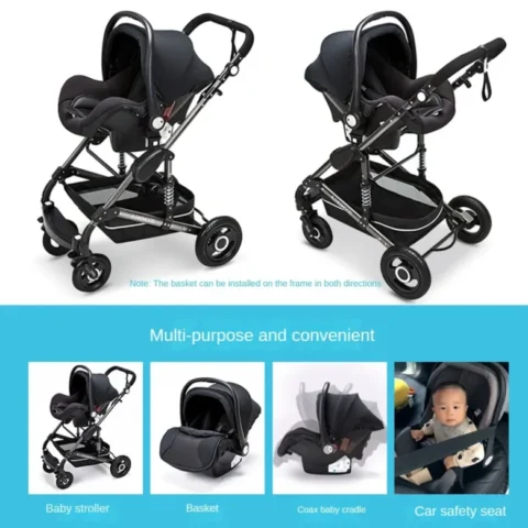 Luxury Multifunctional BABY 3 in 1 carriage - Image 6
